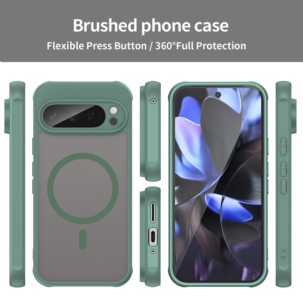 Coque MagSafe pour Google Pixel 9 Pro, Techsuit, HaloFrost II, Vert