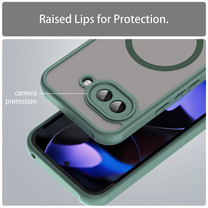 Coque MagSafe pour Google Pixel 9a, Techsuit, HaloFrost II, Vert