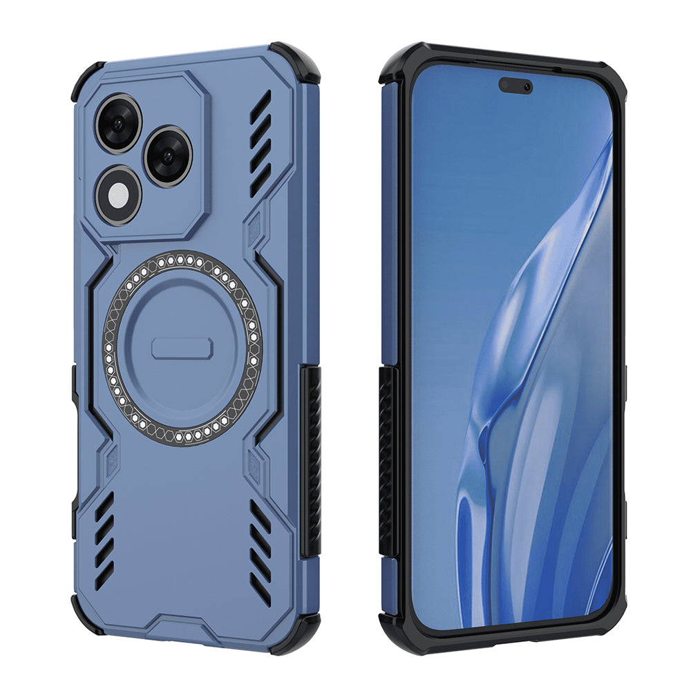 Coque MagSafe pour Honor 400 Lite, Techsuit, ArmorMag, Bleue