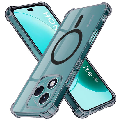 MagSafe-Hülle für Honor 400 Lite, Techsuit, stoßfest klar, rauchfarben