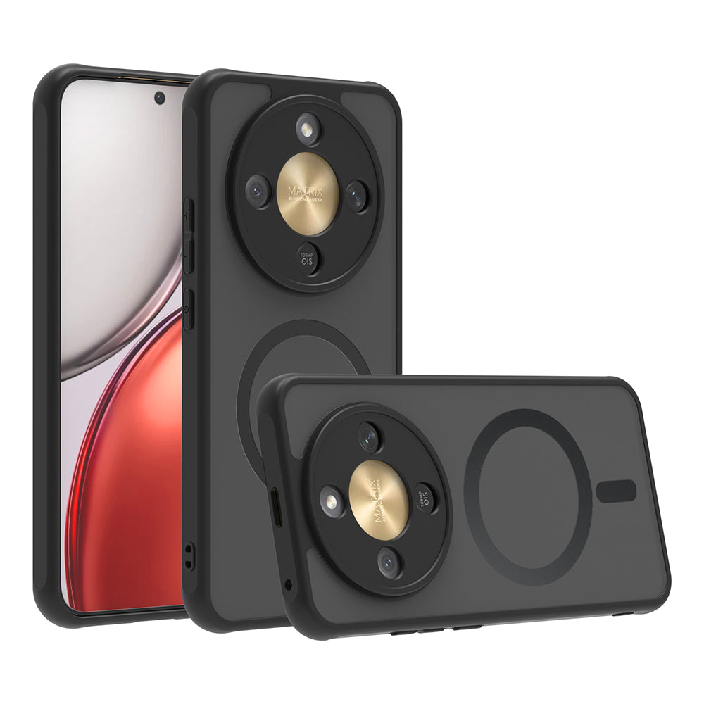 MagSafe hoes voor Honor Magic8 Lite, Techsuit, HaloFrost II, Zwart