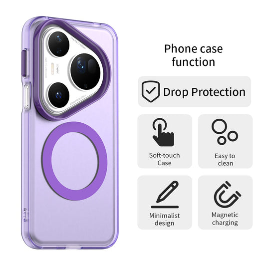 MagSafe-hoes voor Huawei Pura 80 Ultra, Techsuit, CandyCase, Paars