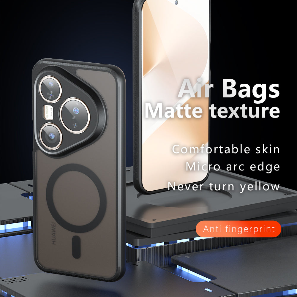 Coque MagSafe pour Huawei Pura 80 Ultra, Techsuit, PureFrost, Noir Satiné