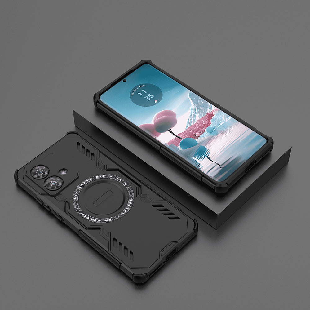 MagSafe-Hülle für Motorola Edge 40 Neo, Techsuit, ArmorMag, Schwarz