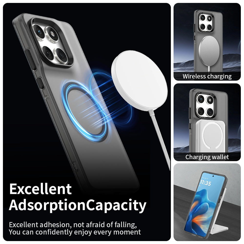 Coque MagSafe pour Motorola Edge 60 Fusion / Edge 60, Techsuit, CandyCase, Noire