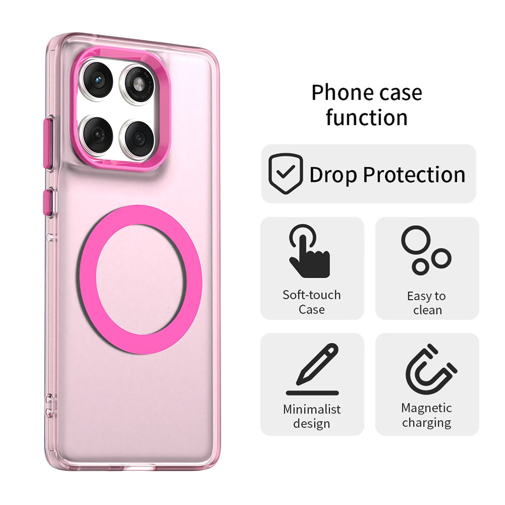 Coque MagSafe pour Motorola Edge 60 Fusion / Edge 60, Techsuit, CandyCase, Rose