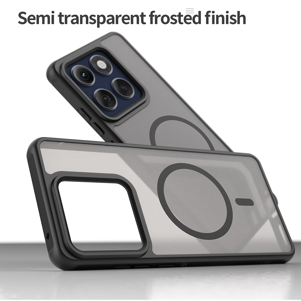 MagSafe-Hülle für Motorola Edge 60 Pro, Techsuit, HaloFrost II (Großes Objektivloch), Schwarz