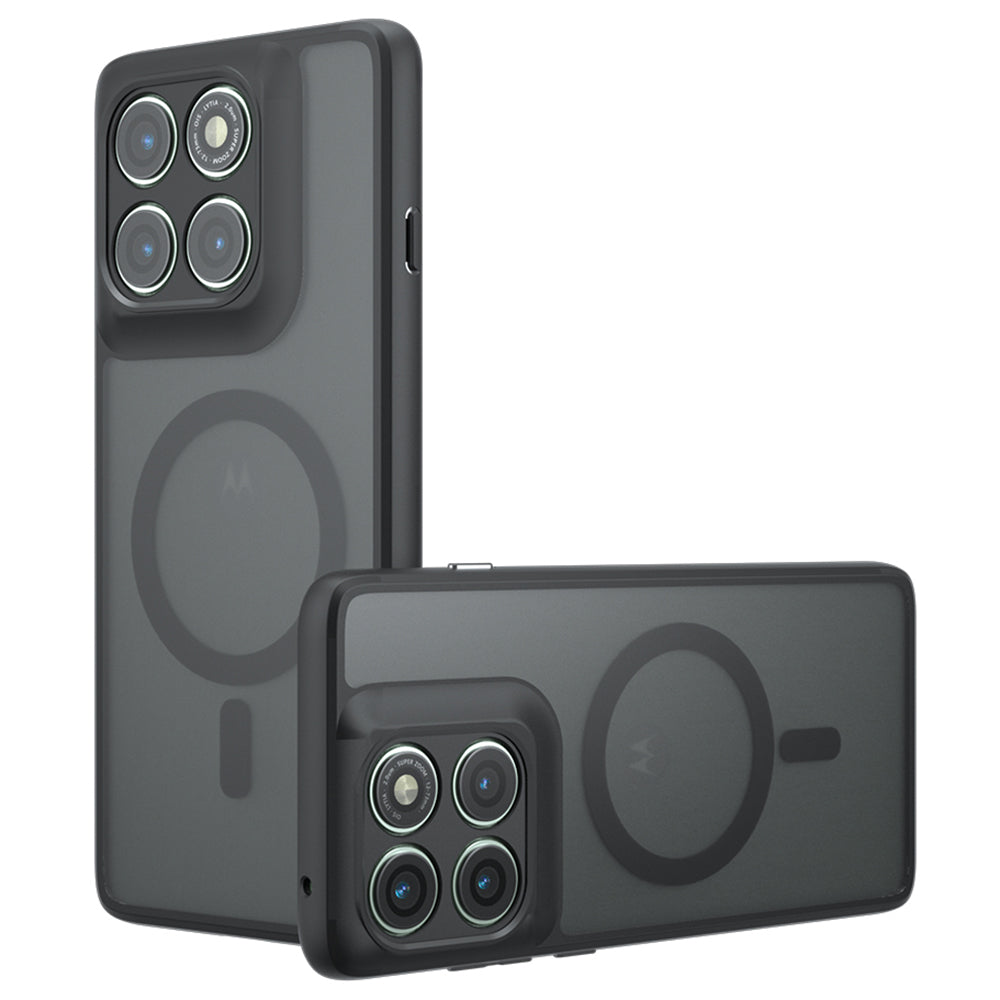 MagSafe-Hülle für Motorola Edge 60 Pro, Techsuit, PureFrost, Schwarz