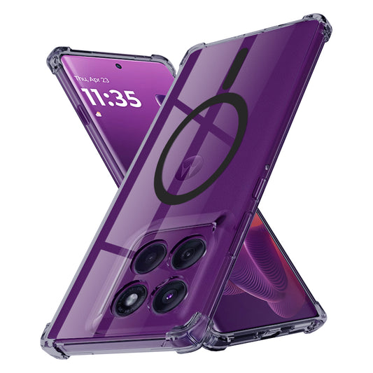 Coque MagSafe pour Motorola Edge 60 Pro, Techsuit, Transparent Antichoc, Fumé