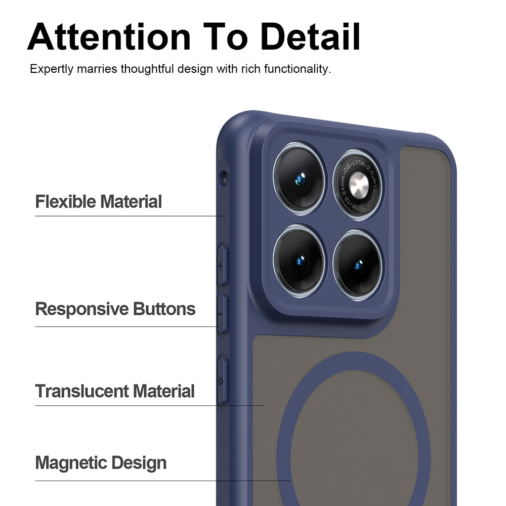 MagSafe Hülle für Motorola Edge 70 Fusion, Techsuit, HaloFrost II, Marineblau
