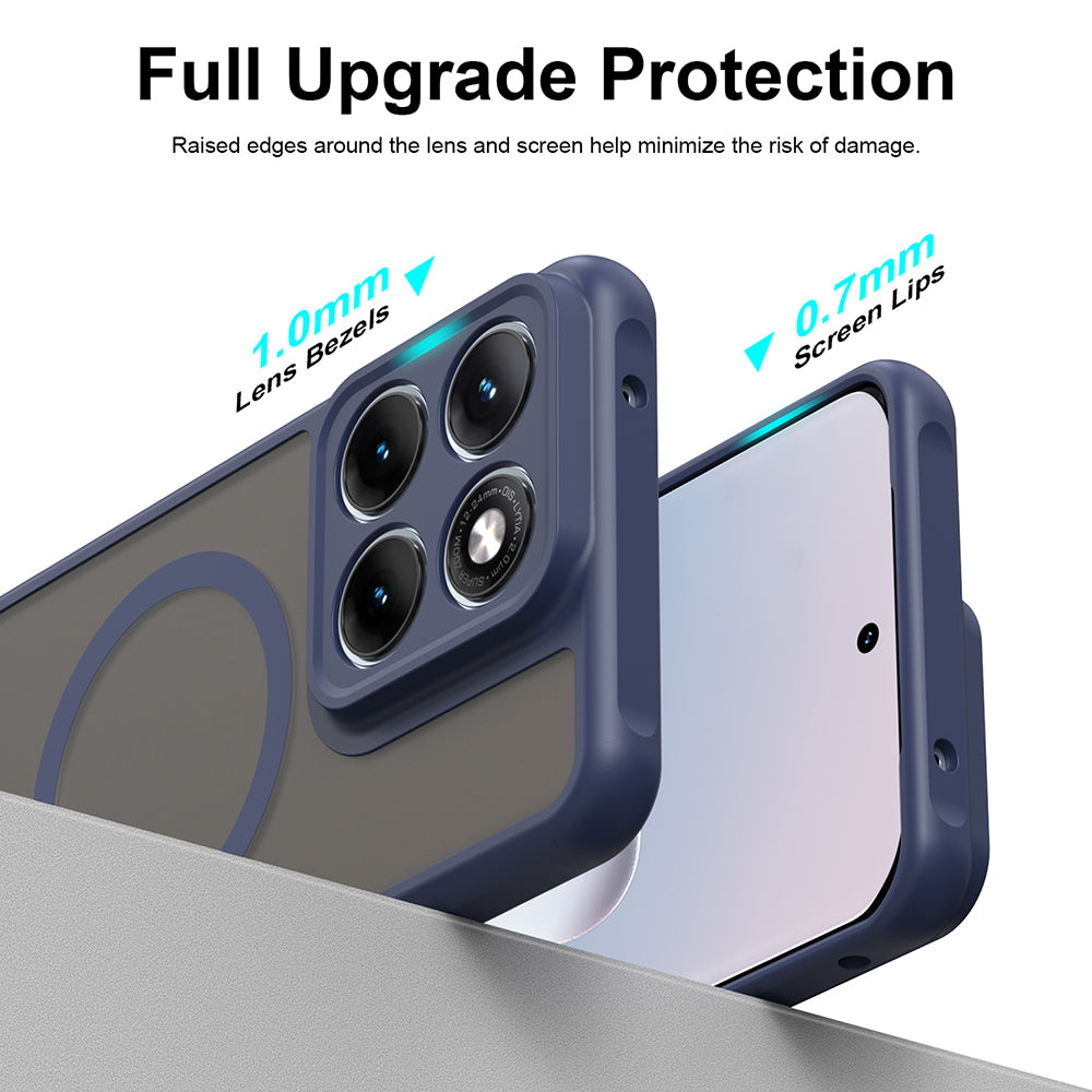 MagSafe Hülle für Motorola Edge 70 Fusion, Techsuit, HaloFrost II, Marineblau
