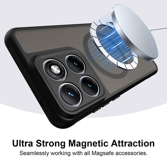 Coque MagSafe pour Motorola Edge 70 Fusion, Techsuit, HaloFrost II, Noire