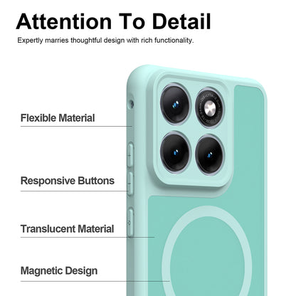 Coque MagSafe pour Motorola Edge 70 Fusion, Techsuit, HaloFrost II, Vert Clair