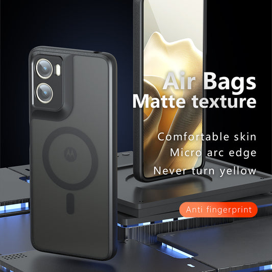 MagSafe Hülle für Motorola Moto G06, Techsuit, PureFrost, Satinschwarz