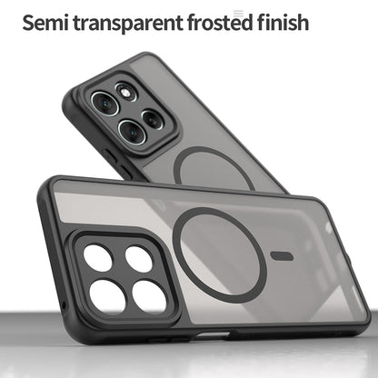 Coque MagSafe pour Motorola Moto G56, Techsuit, HaloFrost II, Noire