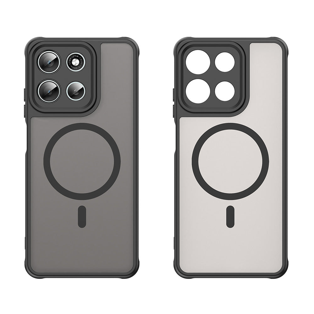 Coque MagSafe pour Motorola Moto G56, Techsuit, HaloFrost II, Noire