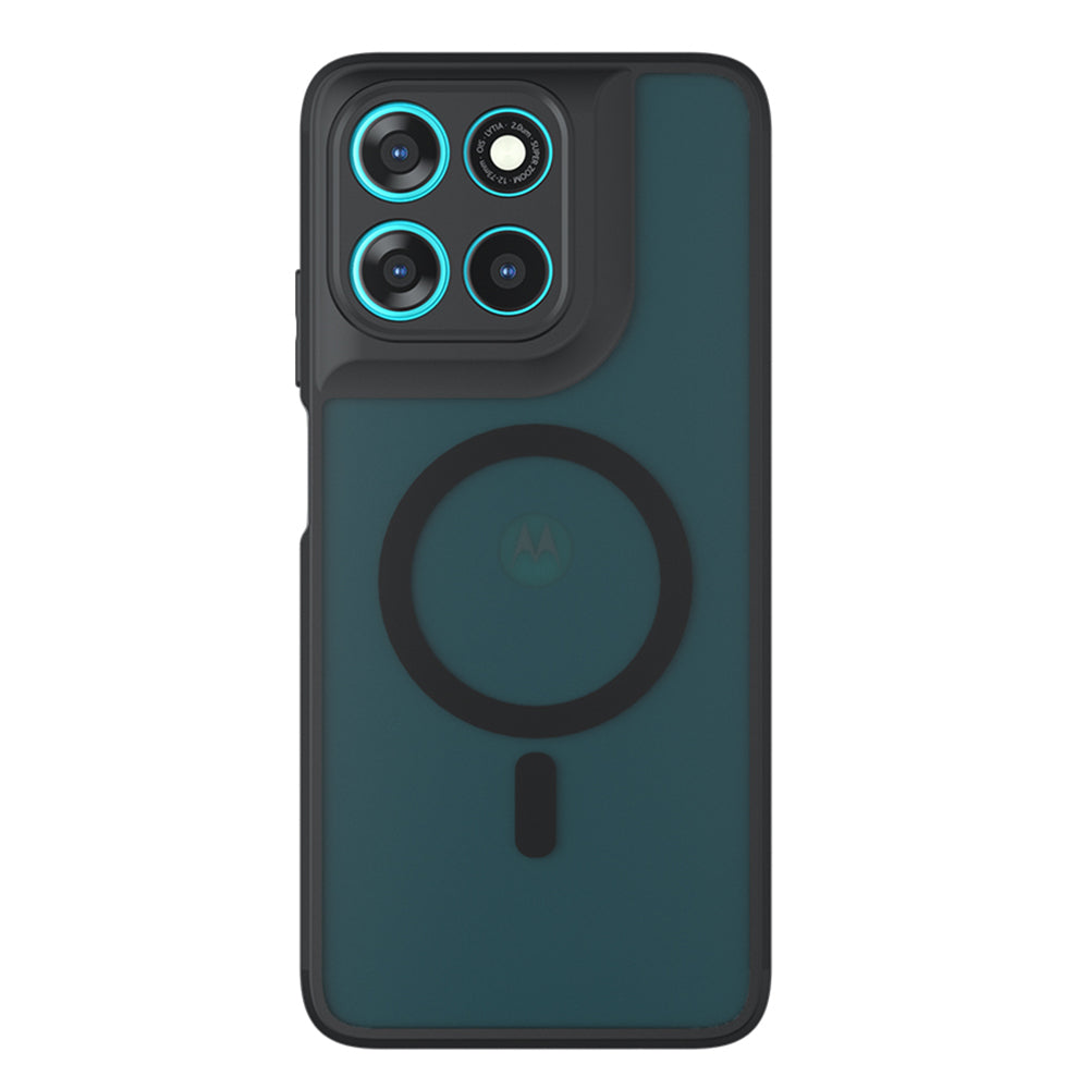 Étui MagSafe pour Motorola Moto G77 / G67, Techsuit, PureFrost, Noir Satiné