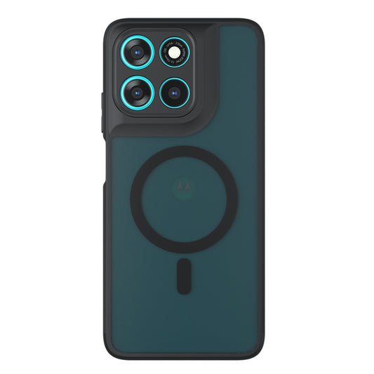MagSafe Hülle für Motorola Moto G77 / G67, Techsuit, PureFrost, Satinschwarz
