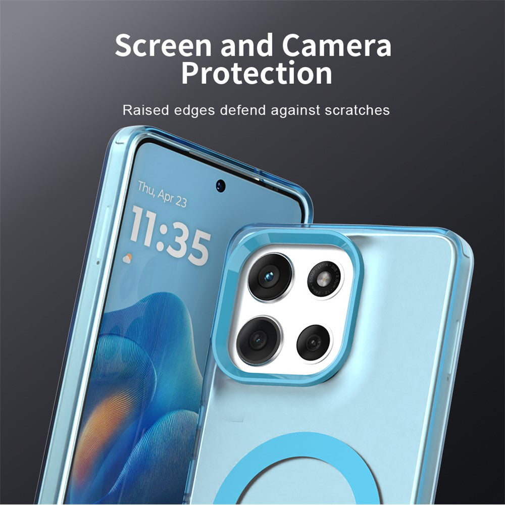 Housse MagSafe pour Motorola Moto G86, Techsuit, CandyCase, Bleue