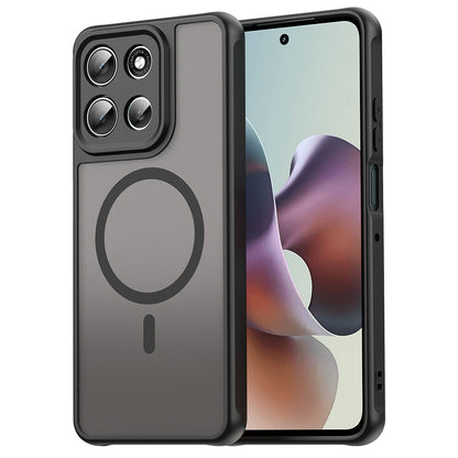 MagSafe-Hülle für Motorola Moto G86, Techsuit, HaloFrost II, Schwarz