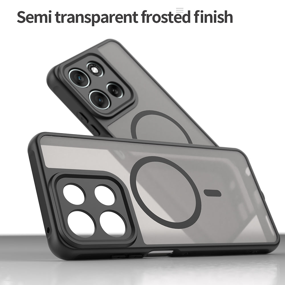MagSafe-Hülle für Motorola Moto G86, Techsuit, HaloFrost II, Schwarz