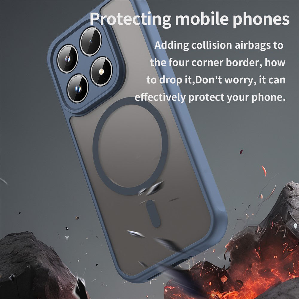 MagSafe-Hülle für Motorola Moto G87 / G77 / G67, Techsuit, HaloFrost II, Marineblau