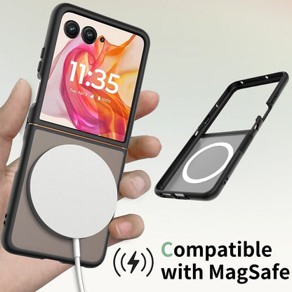 MagSafe-Hülle für Motorola Razr 70 Plus / Razr 50 Ultra, Techsuit, PureFrost, Satin Schwarz