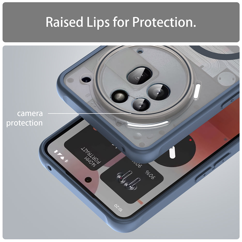 MagSafe-Hülle für Nothing Phone (3a) Pro, Techsuit, HaloFrost II, Marineblau