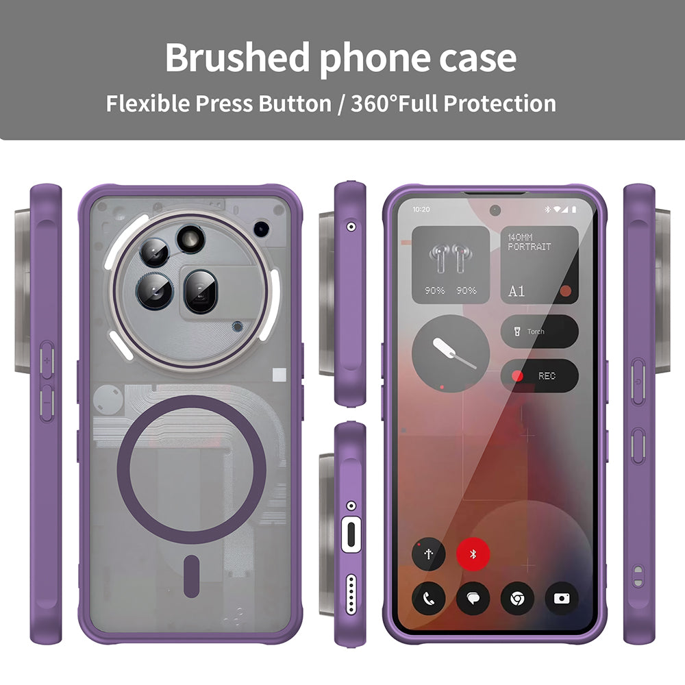 Coque MagSafe pour Nothing Phone (3a) Pro, Techsuit, HaloFrost II, Violet