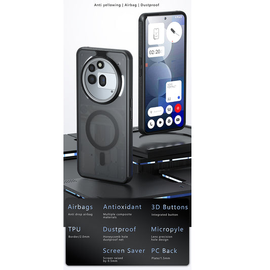 MagSafe-hoes voor Nothing Phone (3a) Pro, Techsuit, PureFrost, Zwart