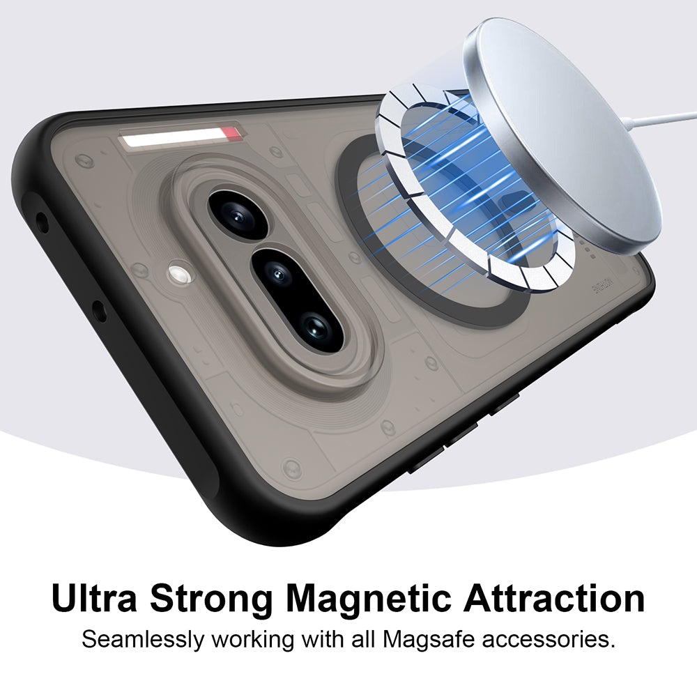 MagSafe Hülle für Nothing Phone (4a) Pro, Techsuit, HaloFrost II, Schwarz