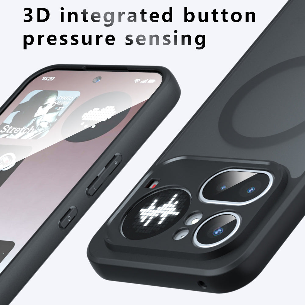 MagSafe-Hülle für Nothing Phone (4a) Pro, Techsuit, PureFrost, Satin Schwarz