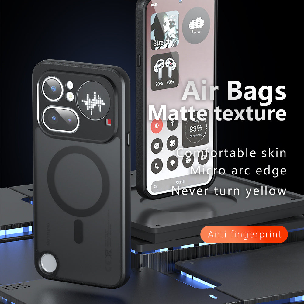 MagSafe-Hülle für Nothing Phone (4b), Techsuit, PureFrost, Satin Schwarz