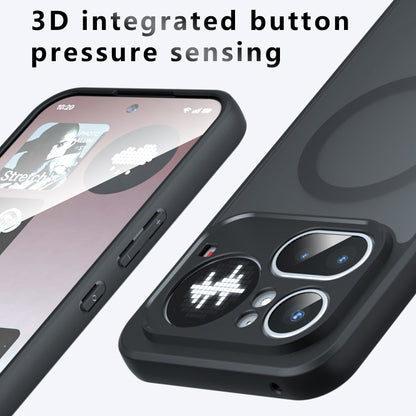 MagSafe-Hülle für Nothing Phone (4b), Techsuit, PureFrost, Satin Schwarz