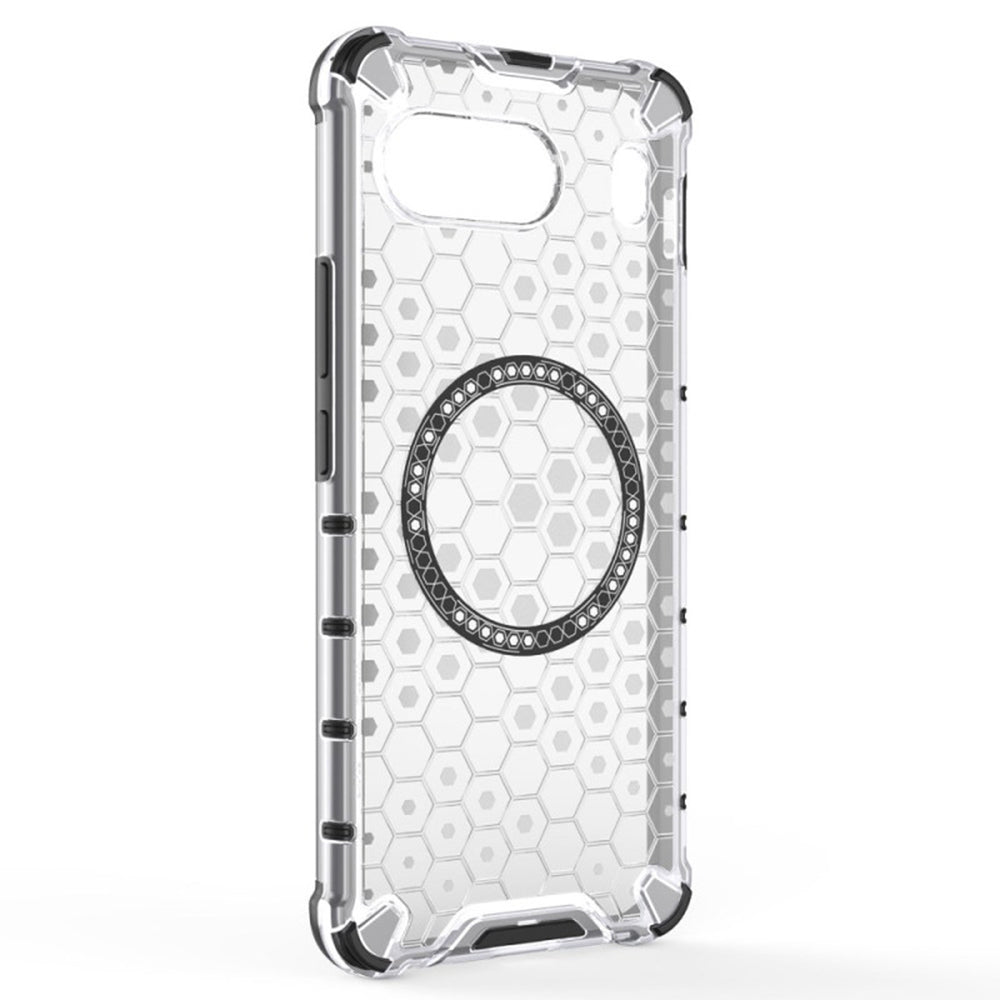 Coque MagSafe pour OnePlus Nord 4, Techsuit, HoneyComb Shield, Blanche