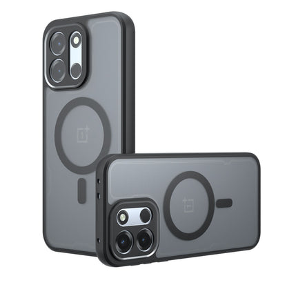 Coque MagSafe pour OnePlus Nord 6, Techsuit, PureFrost, Noir Satiné