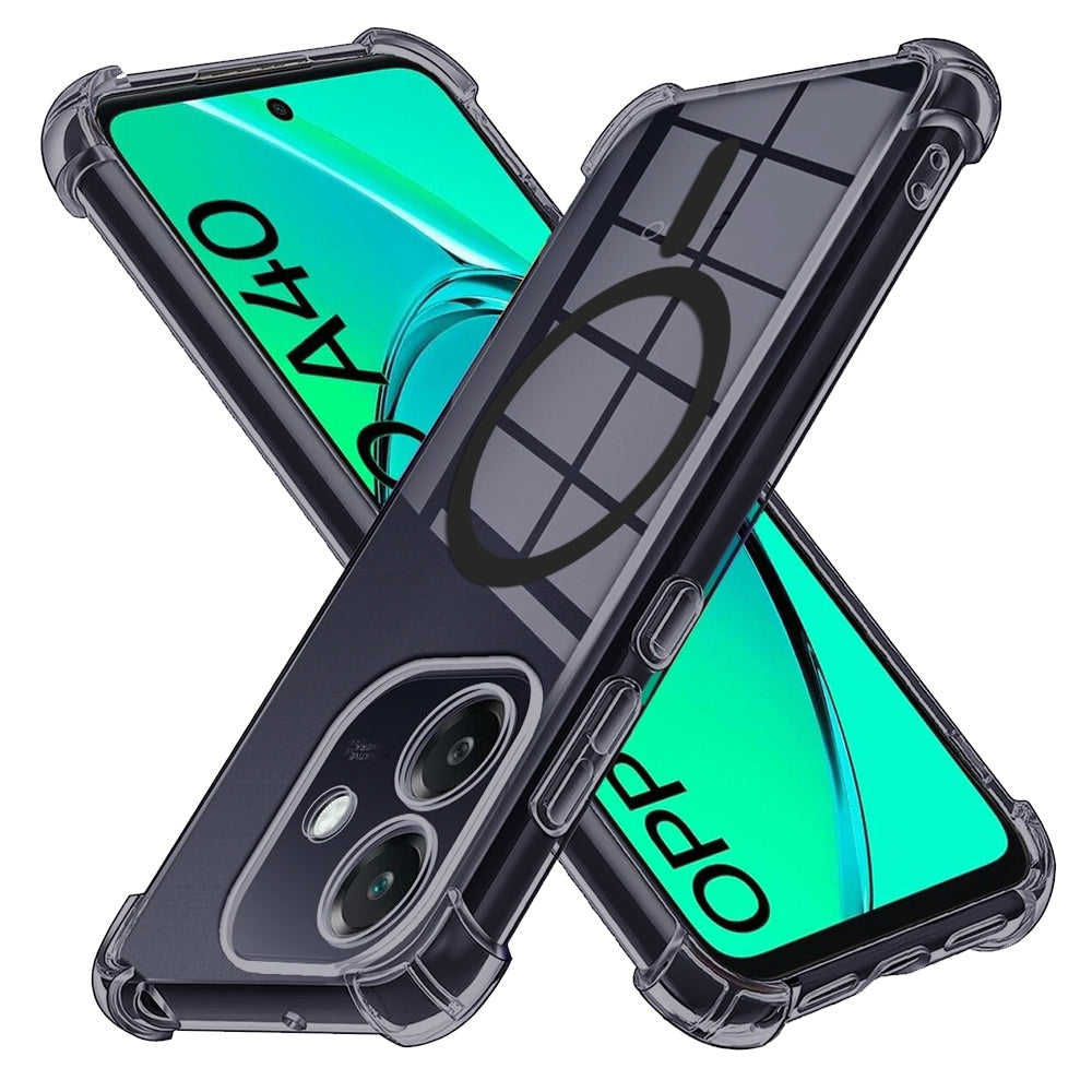 Coque MagSafe pour Oppo A3 4G, Techsuit, Transparente Antichoc, Fumée