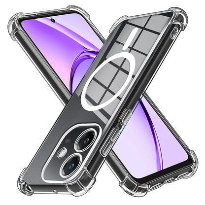 MagSafe-Hülle für Oppo A3 4G, Techsuit, stoßfest, transparent
