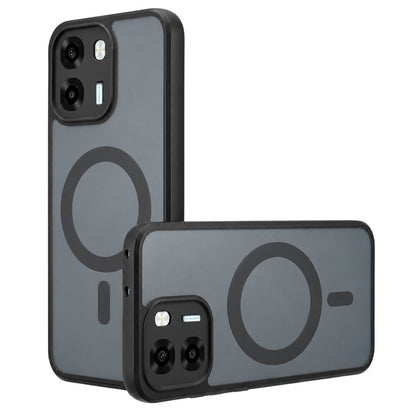 MagSafe-hoes voor Oppo A6 4G, Techsuit, PureFrost, Zwart Satijn