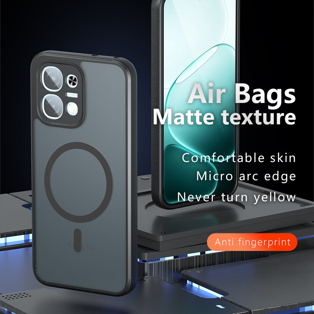 MagSafe-hoes voor Oppo A6 4G, Techsuit, PureFrost, Zwart Satijn