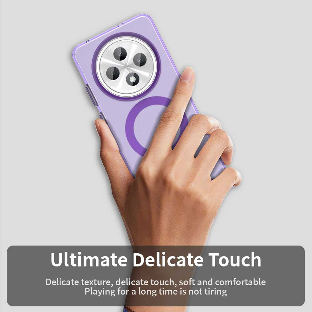 Coque MagSafe pour Oppo Reno12 FS 5G / Reno12 FS 4G / Reno12 F 4G / Reno12 F, Techsuit, CandyCase, Violet