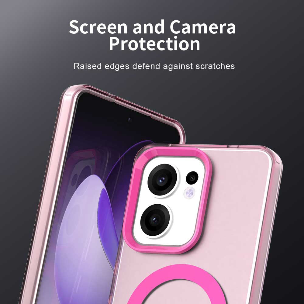 Coque MagSafe pour Oppo Reno13 FS 5G / Reno13 F 4G / Reno13 F, Techsuit, CandyCase, Rose