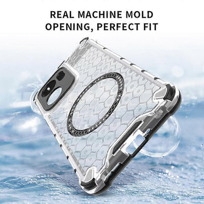 Coque MagSafe pour Oppo Reno13 FS 5G / Reno13 F 4G / Reno13 F, Techsuit, HoneyComb Shield, Blanche