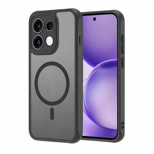 Coque MagSafe pour Oppo Reno16 F / Reno16 FS, Techsuit, HaloFrost II, Noire