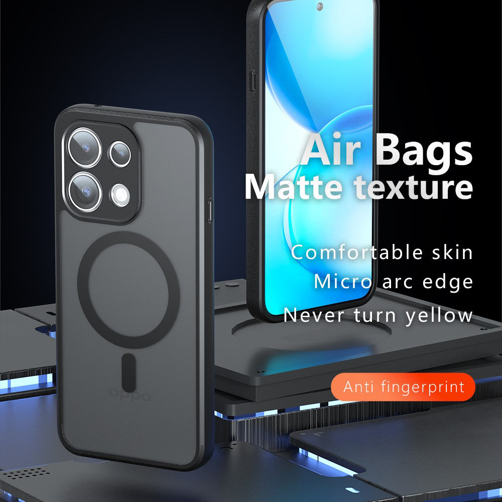 MagSafe-Hülle für Oppo Reno16 F / Reno16 FS, Techsuit, PureFrost, Satin Schwarz