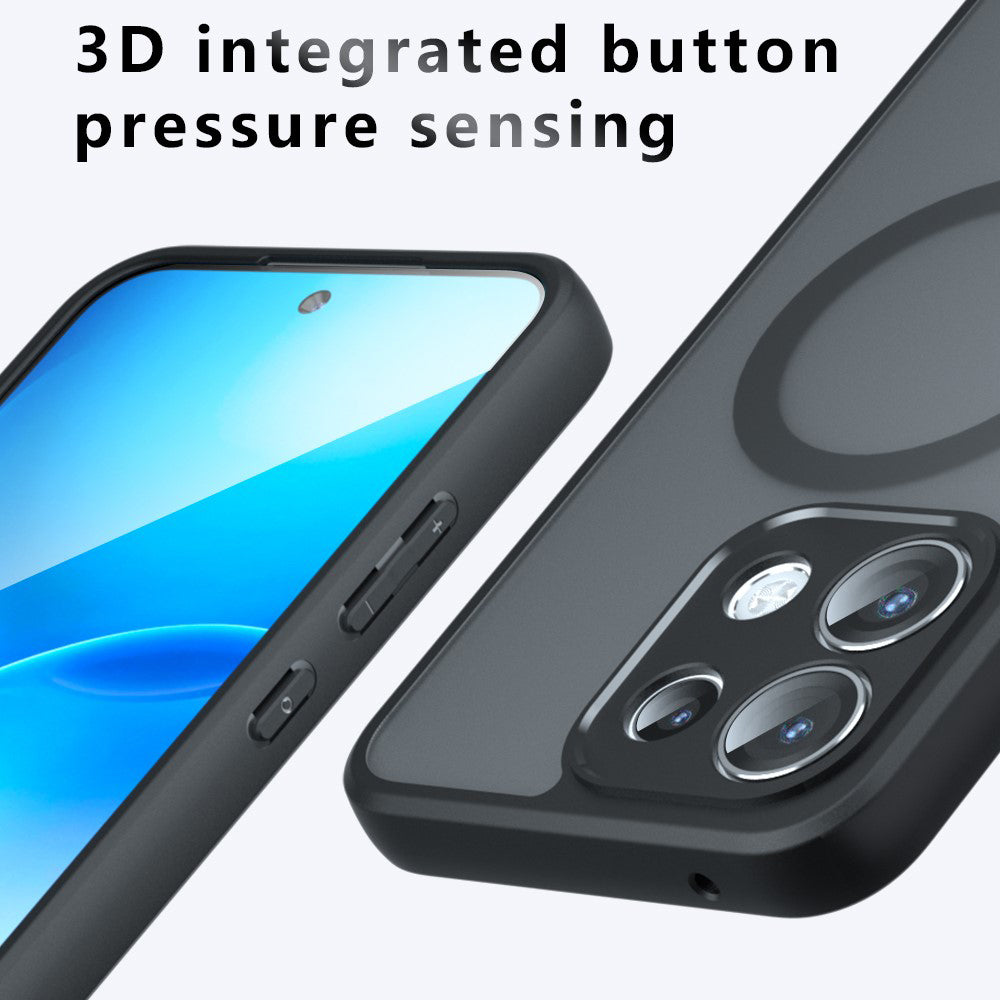 MagSafe-Hülle für Oppo Reno16 F / Reno16 FS, Techsuit, PureFrost, Satin Schwarz