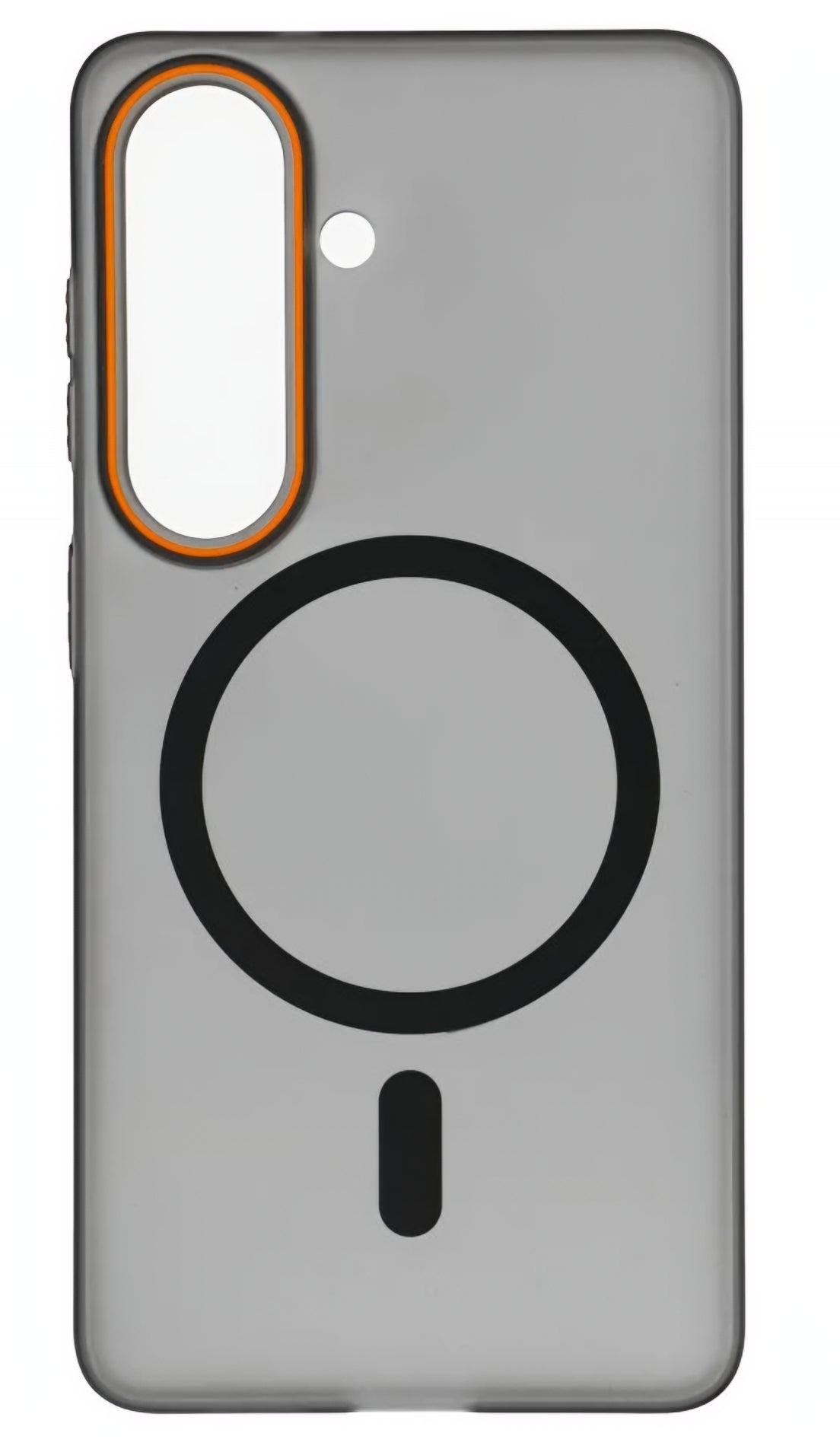 Coque MagSafe pour Samsung Galaxy S26 S942, OEM, Go Orange, Noire