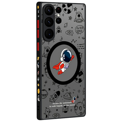 Coque MagSafe pour Samsung Galaxy S26 Ultra S948, OEM, Flight Astronaut, Multicolore