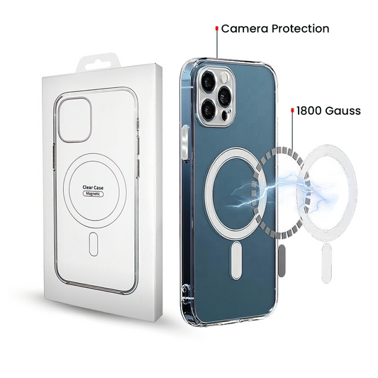 MagSafe-hoesje voor Samsung Galaxy A57 5G, OEM, 1800 Gauss, Transparant