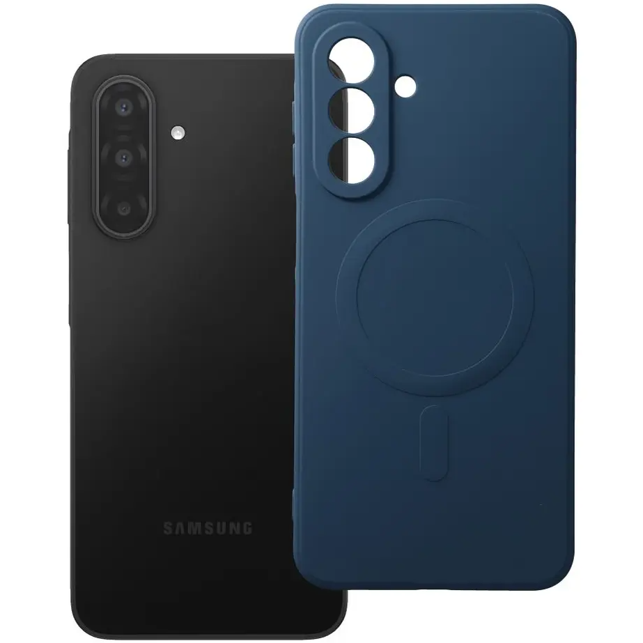 MagSafe-Hülle für Samsung Galaxy A18 4G A185/ A17 4G A175 / A17 5G A176, OEM, Silicone Mag, Marineblau